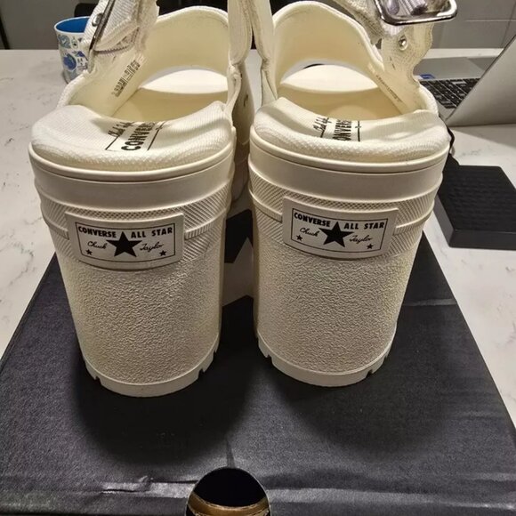 Chuck 70 De Luxe Heel Sandal Platform 2025 WHITE Women's Size 7 A13796C NEW - Picture 3 of 16